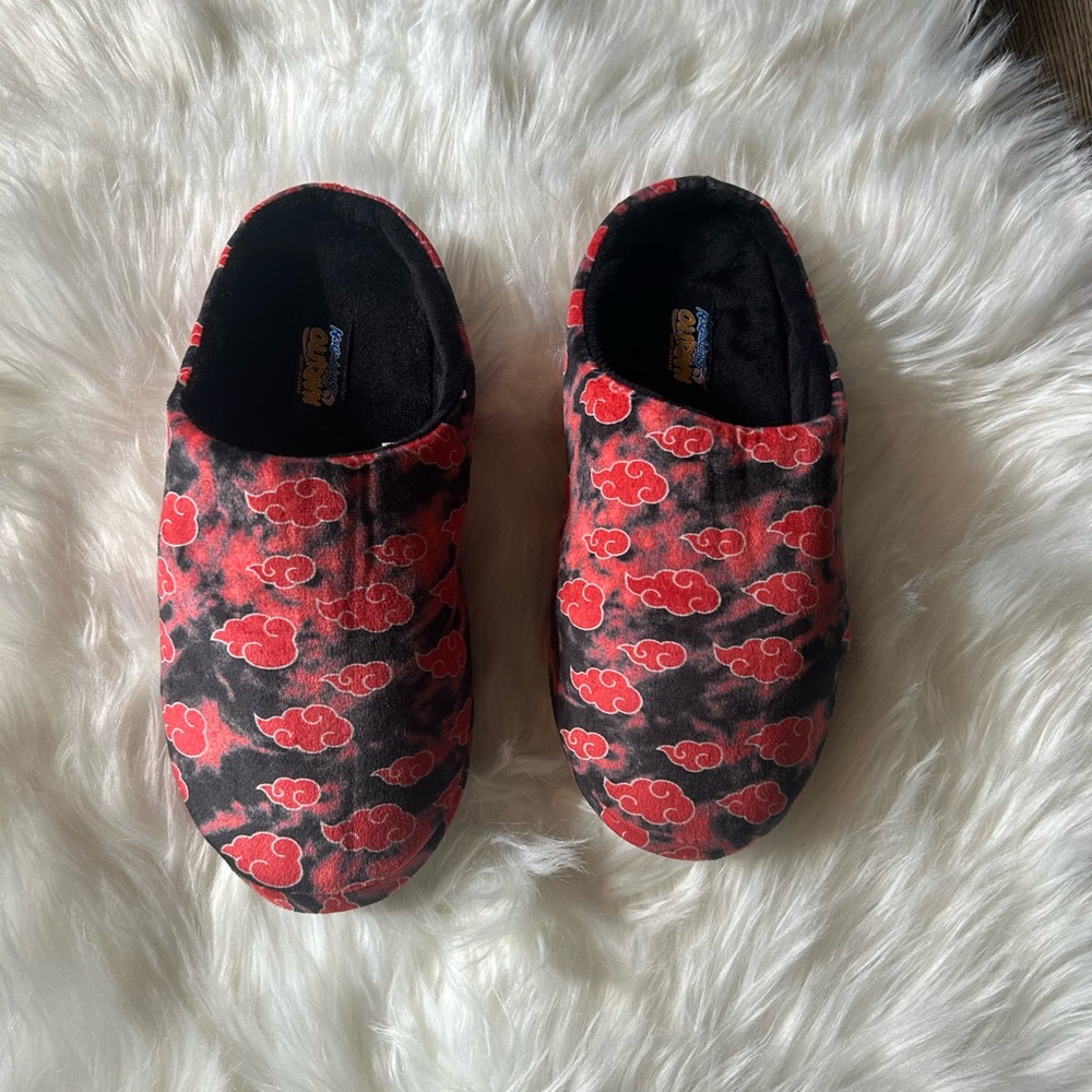 Naruto Shippuden Akatsuki Black & Red Cloud Slippers